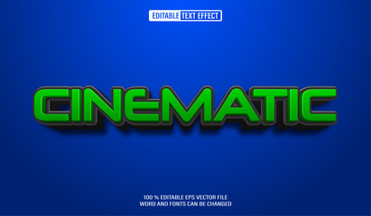 Poster - Editable 3d text style effect - Cinematic  text effect Template