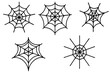 © Trendy CraftSVG  - Set of spider web outline vector, Halloween scary elements, Spider icon set