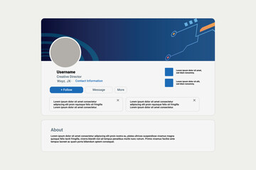 social media future technology linkedin page mockup abstract banner template background