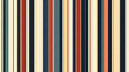 Wall Mural - seamless tilable pattern with colorful vertical stripes in varying widths