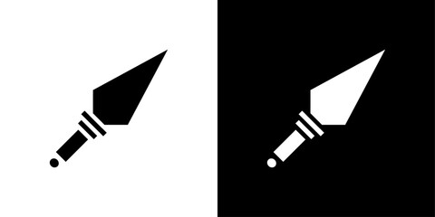 Kunai throwing knife icon set vector illustration