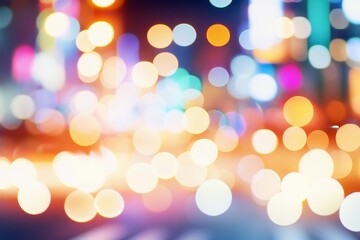 Poster - Abstract background of colorful circles of light using pretty copy spaces as text contemporary backdrops