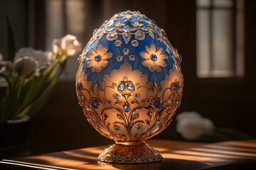 Beautiful luxury jeweled egg	