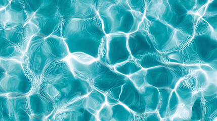 Shimmering turquoise water surface with reflections for aquatic background design