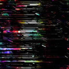 Wall Mural - A colorful, abstract image with many different colored lines and shapes