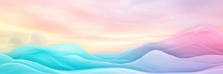 Wall Mural - purple, yellow, blue gradient sky with cloud background