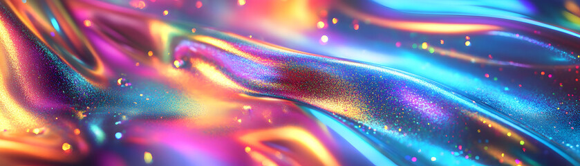 Wall Mural - A colorful, shiny fabric with glitter on it