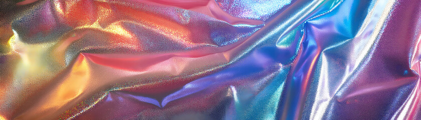 Wall Mural - a colorful piece of fabric with a shiny, metallic sheen