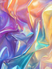 Wall Mural - A colorful piece of fabric with a rainbow pattern