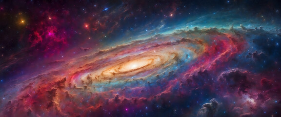 a colorful space galaxy.