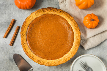 Canvas Print - Thankskgiving Homemade Pumpkin Pie