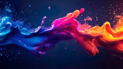 Wall Mural - Bold colors energetic shapes coming together abstract desktop wallpaper