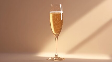 Wall Mural - A sparkling glass of champagne against a soft background, evoking celebration and elegance.