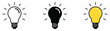 © GraphiStock - Light bulb icon set. Idea icon. Lamp concept. Light bulb, isolated in modern outline, flat, and colored design. Vector illustration