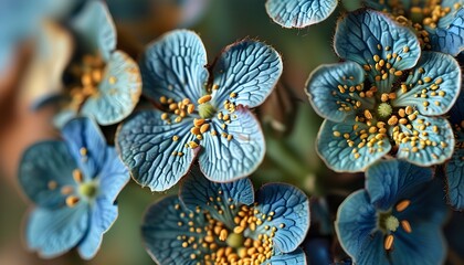 Abstract texture of borage seeds showcasing intricate details and natural patterns