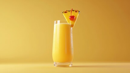 Poster - A refreshing orange drink served in a tall glass with a decorative garnish.