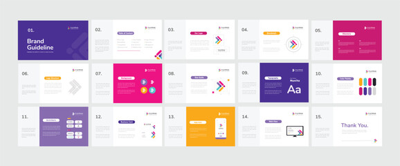 brand guidelines identity presentation. logo guideline template. landscape brand guidelines. vector 