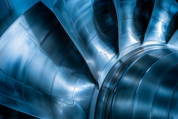 close up of a jet engine