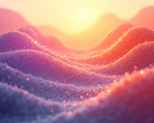 Wall Mural - purple yellow wave elements abstract background