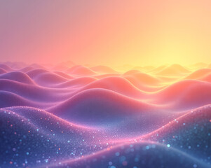 Wall Mural - purple yellow wave elements abstract background