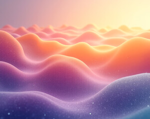 Wall Mural - purple yellow wave elements abstract background