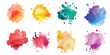 © Towhidul - watercolor vector stains; background for texts, Blue watercolor on white background vector illustration.
