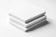 © dendyh7 - Blank A4 Stacked Paper Mockup isolated created with Generative AI