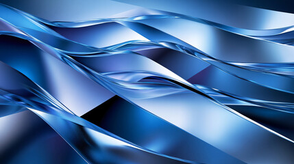 Wall Mural - Abstract Blue Waves Background