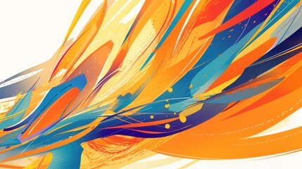 Wall Mural - Vector abstract background featuring vibrant colorful lines suitable for brochures