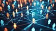© Johannes - connected professionals abstract network illustrates business contacts corporate relationships strategic partnerships dynamic 3d rendering