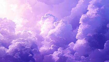 Wall Mural - fantasy illustration featuring a soft purple cloud background digital artwork suitable for banners p
