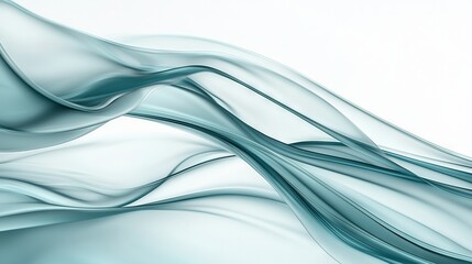 Poster -   Close-up of a white background with a blue liquid wave White background with a blue liquid wave at the bottom