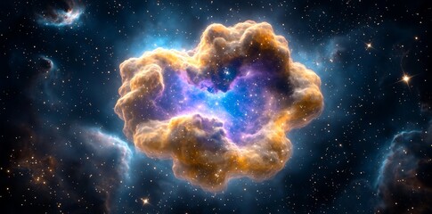 Wall Mural - starry night cosmos. supernova background wallpaper. colorful galaxy cloud nebula.