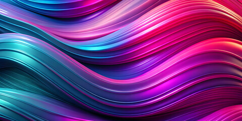 Wall Mural - a high-resolution fluid gradient with vibrant hues of magenta, cyan, and violet, flowing in organic, wavy shapes, ideal for tech and creative backgrounds