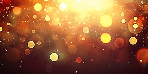 Canvas Print - Warm, golden bokeh lights blur the background.