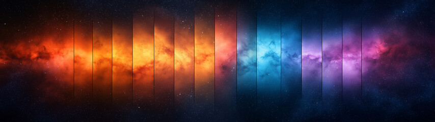 Wall Mural - A colorful galaxy with a rainbow of colors