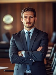 Poster - Business Professional in Suit, Confident Posture