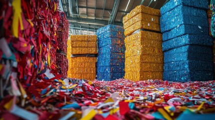 The Colorful Recycling Material Storage