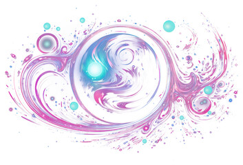 Wall Mural - png neon space galaxy universe pattern purple.