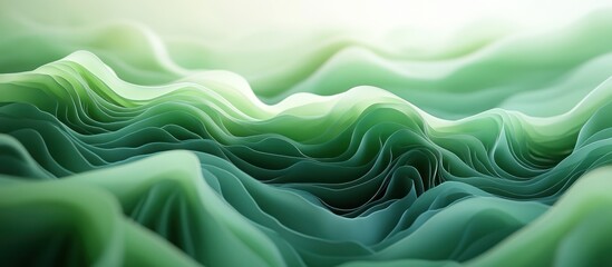 Wall Mural - Abstract Green Landscape