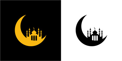 Sticker - vector a mosque illustration