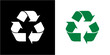 © Vectorlist - vector a recycle symbol on black background and transparent