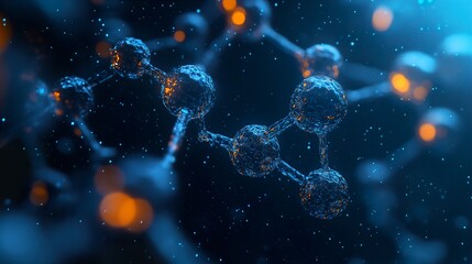 abstract 3d molecular structure: a glimpse into the cosmos