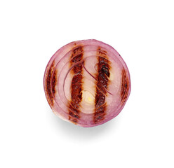 Sticker - Tasty grilled onion on white background