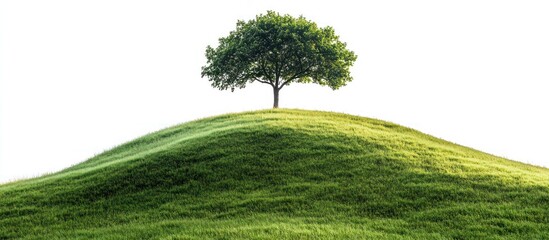 Wall Mural - Solitary Tree on a Grassy Hilltop