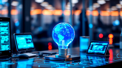 futuristic technology and innovation concept