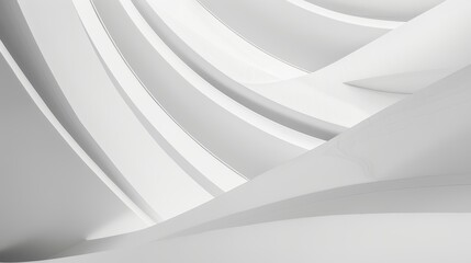 Wall Mural - White_minimalist_curved_background