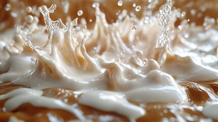 Poster - Milk Splash: Creamy Texture and Abstract Design