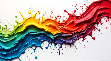 Sticker - colorful paint splashes