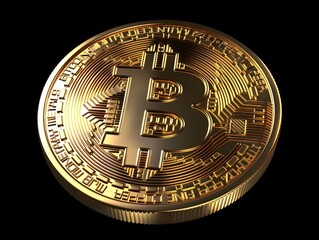 Bitcoin coin as digital cryptocurrency investment